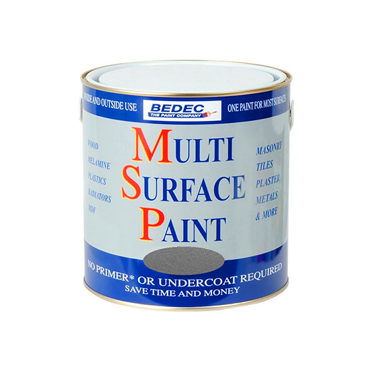 Bedec MSP Multi Surface Paint Satin Silver 750ml