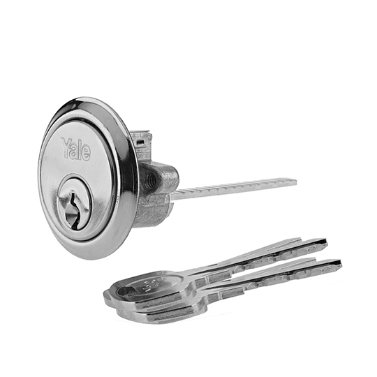 Yale Replacement Cylinder Lock 4 Keys Chrome