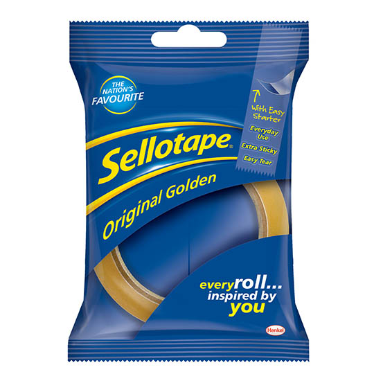 Sellotape Original Golden Tape Clear 24mm x 50m