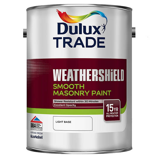 DULUX Trade Weathershield Masonry Smooth Dimension Base Extra Deep 5L
