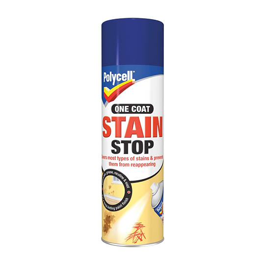 Polycell One Coat Stain Stop Spray Paint White 250ml