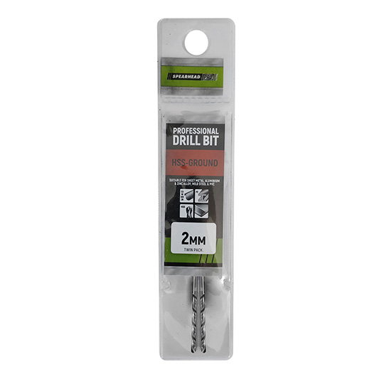 SPEARHEAD HSS Drill Bit - 2 Pack 2mm