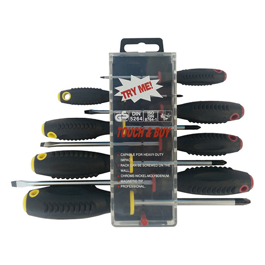 Spearhead Screwdriver Set Touch And Buy (Pozi Slotted) 8 Pieces
