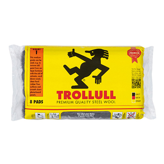 Trollull Steel Wool Medium 150g 8 Pads