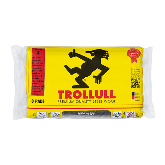 Trollull Steel Wool Coarse 150g 8 Pads