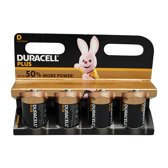 Duracell Battery D Multi Pack of 4