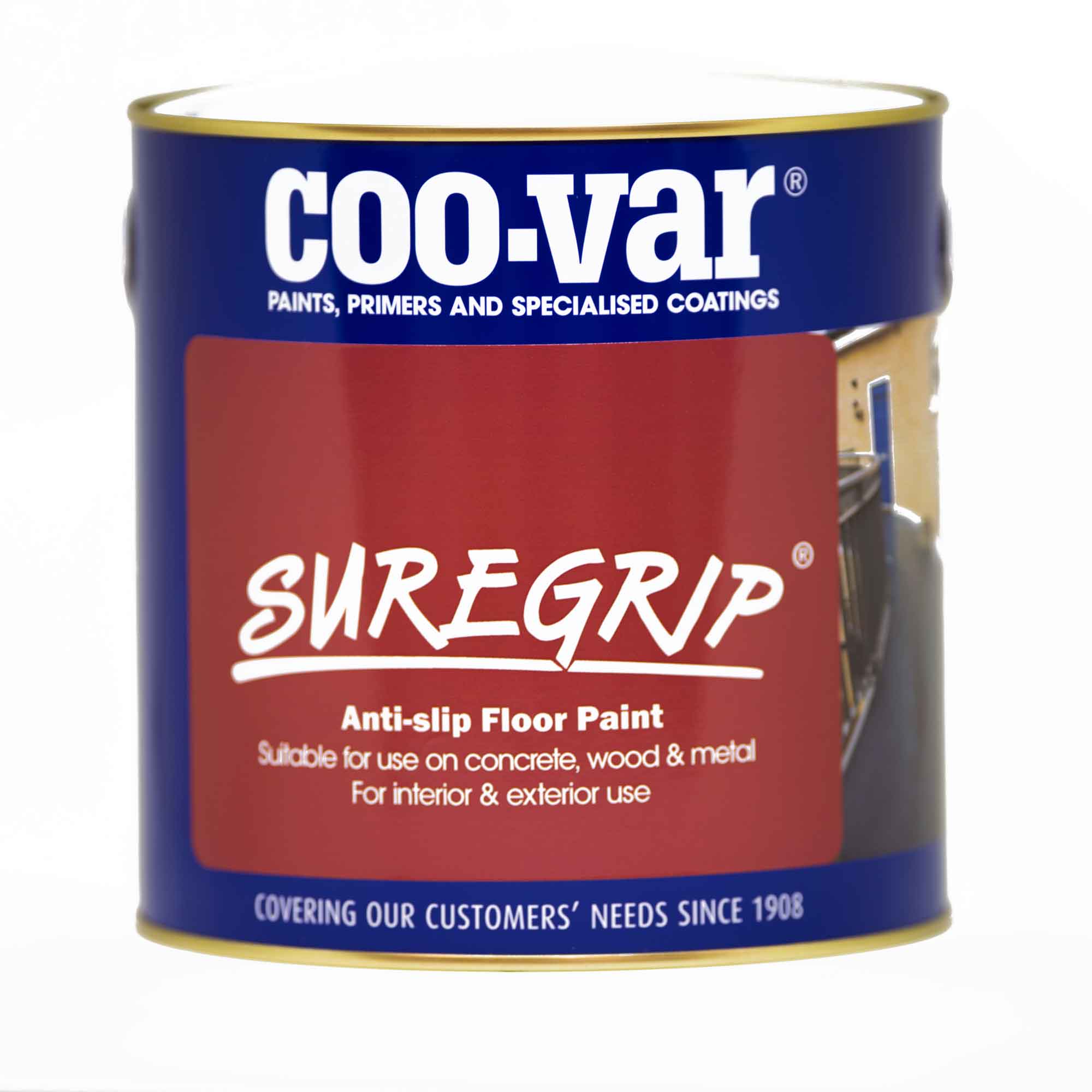 Coo Var Suregrip Anti-Slip Floor Paint Grey 5L