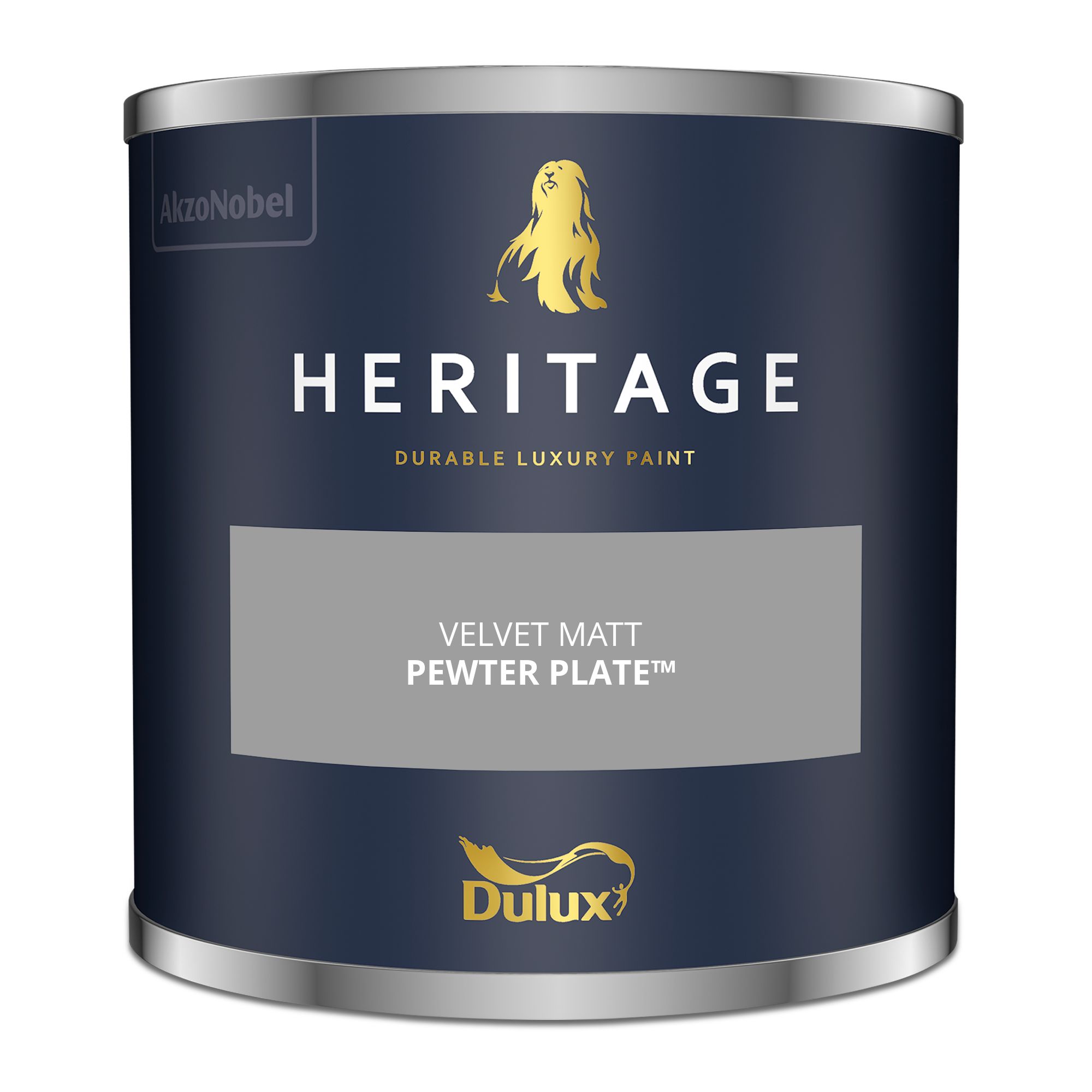 DULUX Heritage Velvet Matt Tester Pewter Plate 125ml