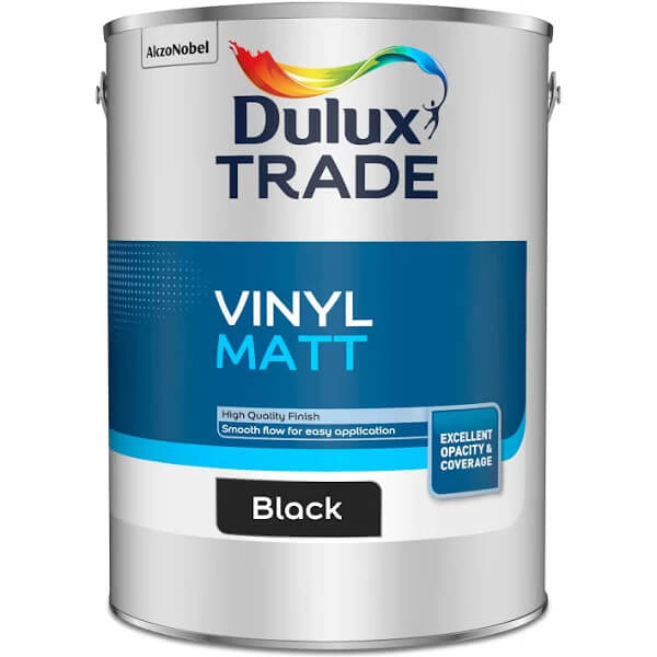 DULUX Trade Vinyl Matt Black 5L