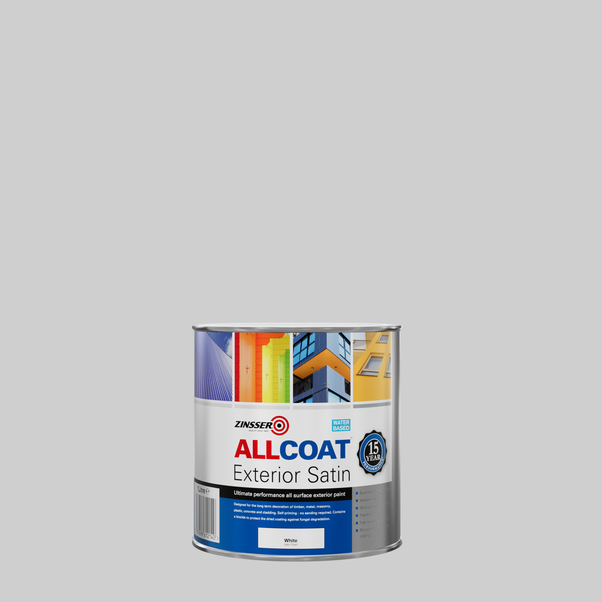ZINSSER AllCoat Exterior Satin Water Based White 1L