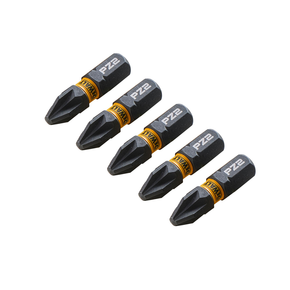 DEWALT Extreme Impact Torsion Bits - 5 Pack PZ2 x 25mm
