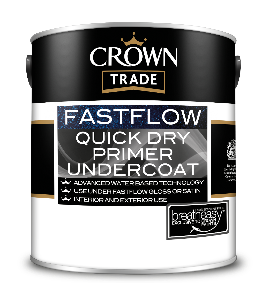 Crown Trade Fast Flow Quick Dry Undercoat White 2.5L