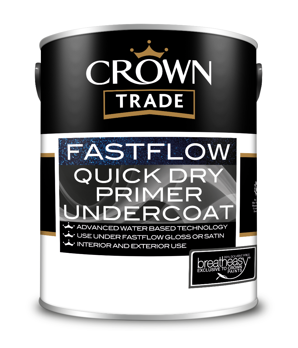 Crown Trade Fast Flow Quick Dry Undercoat White 5L