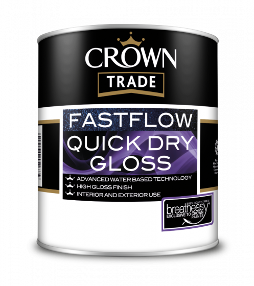 Crown Trade Fast Flow Quick Dry Gloss White 1L