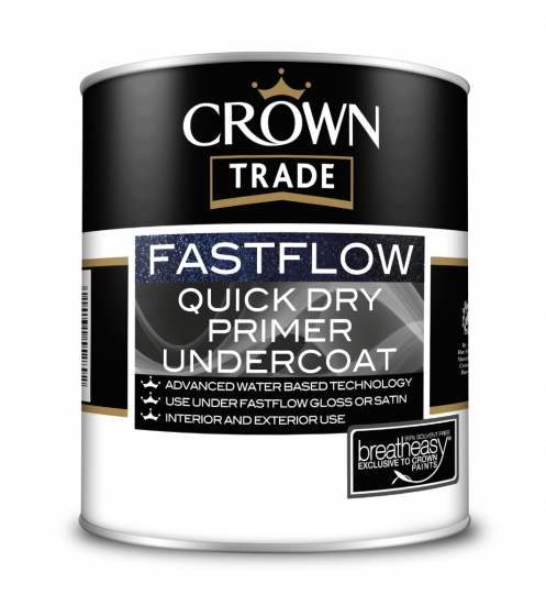 Crown Trade Fast Flow Quick Dry Undercoat Charcoal Grey 1L