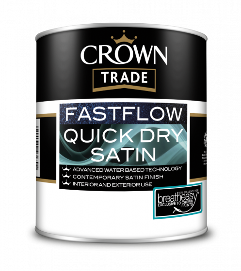 Crown Trade Fast Flow Quick Dry Satin White 1L