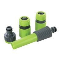 Silverline Hose Pipe Fitting Plastic Connector Set of 4