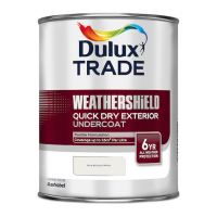 Dulux Trade Weathershield Quick Dry Exterior Undercoat Pure Brilliant White 1L