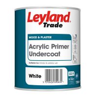 Leyland Trade Acrylic Primer Undercoat Paint White 750ml