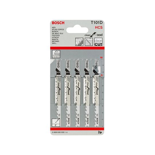 Bosch Jigsaw Blades T101D Wood Pack of 5