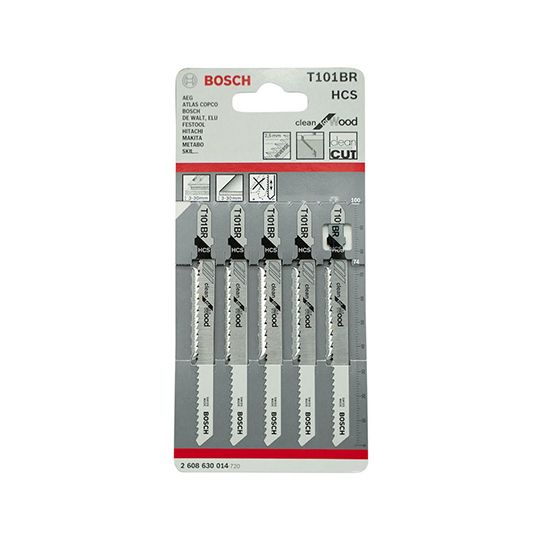 Bosch Jigsaw Blades T101BR Wood & Laminate Pack of 5