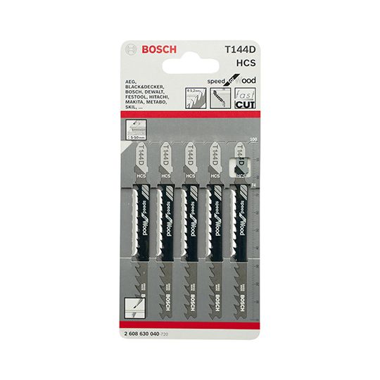 Bosch Jigsaw Blades T144D Wood Pack of 5