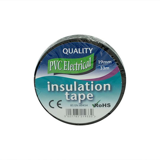 PVC Electrical Insulation Tape Black 19mm x 33m Roll