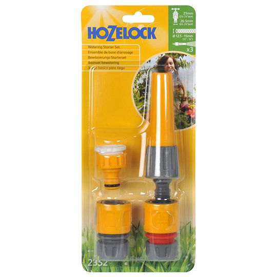 Hozelock Hose Pipe Fitting Nozzle & Threaded Tap Starter Set of 4