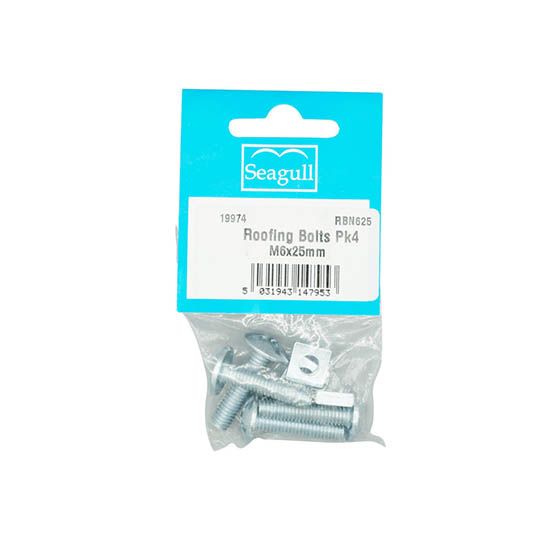 Roofing Bolts M6x25mm Pack of 4