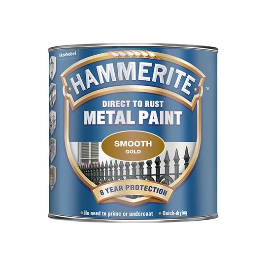 Hammerite Metal Paint Smooth Finish Gold 750ml
