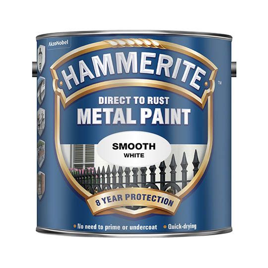 Hammerite Metal Paint Smooth Finish White 2.5L