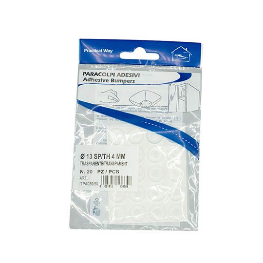 Practical Way Bumpers Stops Clear 13mmx4mm Pack of 20