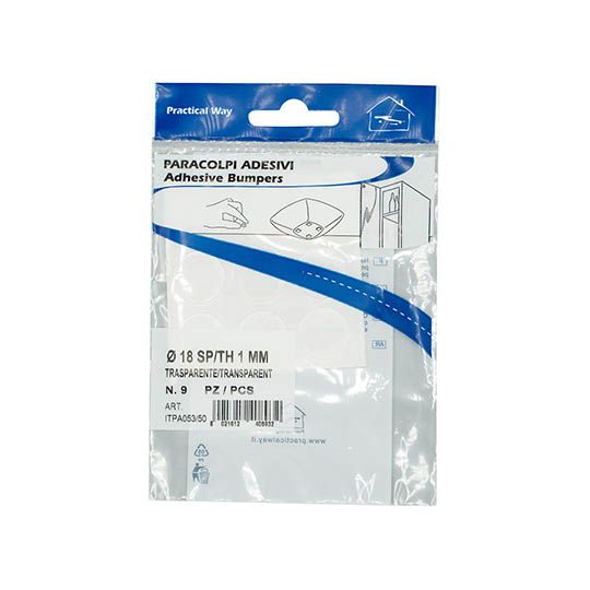 Practical Way Bumpers Stops Clear 18mm Pack of 9