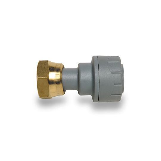 Polyplumb Push Fit Tap Connector Straight 22mm x 3/4in