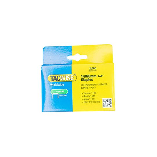 Tacwise Staples 140 Type 6mm Pack of 2000