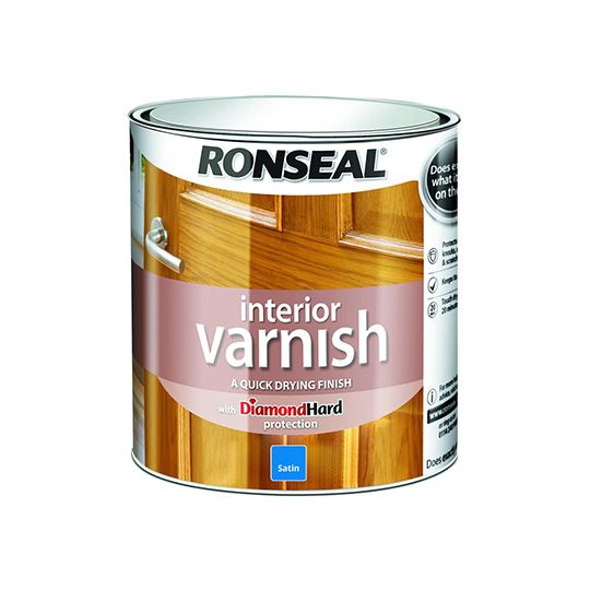 Ronseal Diamond Hard Interior Varnish Satin Walnut 750ml
