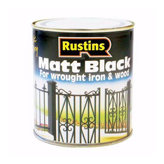 Rustins Quick Dry Black Matt Paint 250ml