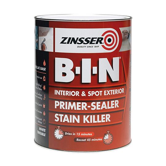 Zinsser B.I.N Primer Sealer Paint White 5L