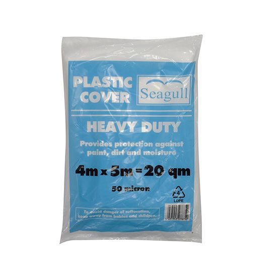 Seagull Plastic Dustsheet Heavy Duty 4m x 5m