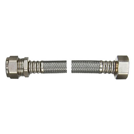 Flexible Tap Connector Isolating Valve 15mm 300mm