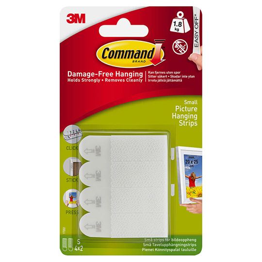 3M Command Picture Hanging Strips Small 4 Sets
