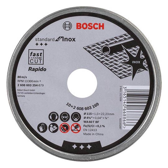 Bosch Rapido Metal Cutting Disc Thin Extra Fine 115mm