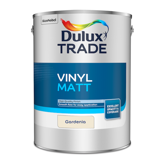 Dulux Trade Vinyl Matt Emulsion Paint Gardenia 5L