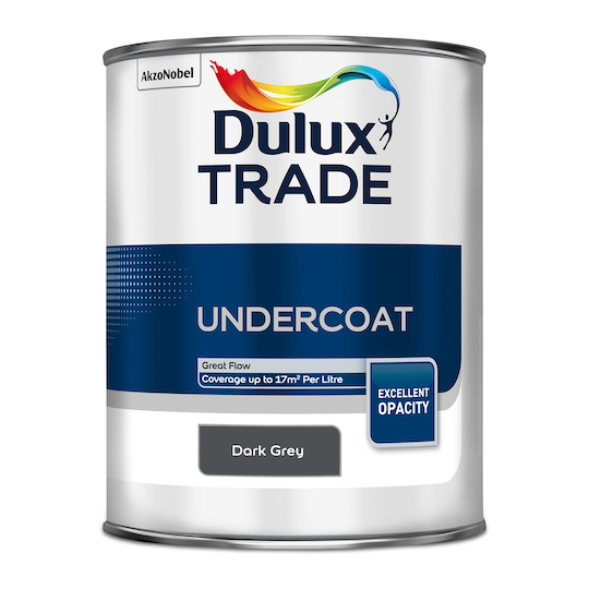 Dulux Trade Undercoat Paint Dark Grey 1L