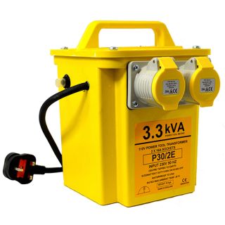 Transformer Twin Outlet 16A Sockets 3.3kVA 110V