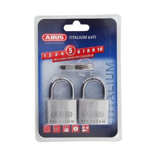 Abus Titalium Key Alike Padlocks 40mm Twin Pack