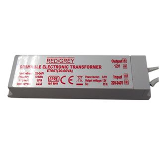 Transformer Low Voltage Budget Red Grey 60w 240V-12V