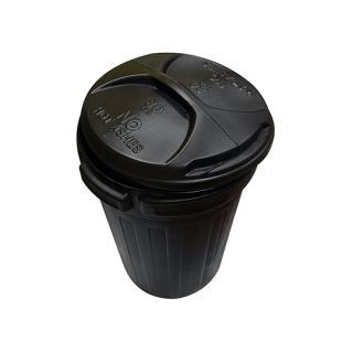 Plastic Dustbin Heavy Duty Black 90/94L