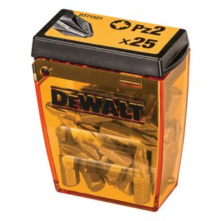 DeWalt PZ2 Screwdriver Bits Pozi No.2 Pack of 25