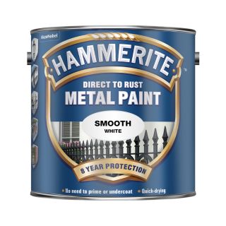 HAMMERITE Metal Paint - Smooth Finish White 750ml